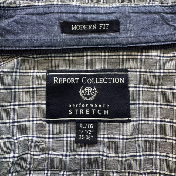 Report Collection Modern Fit Performance Stretch Collar Men's Size XL Shirt - Picture 7 of 7